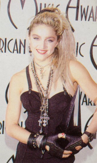 Madonna wins the 'Female Favourite' award at the American Music Awards, January 1985