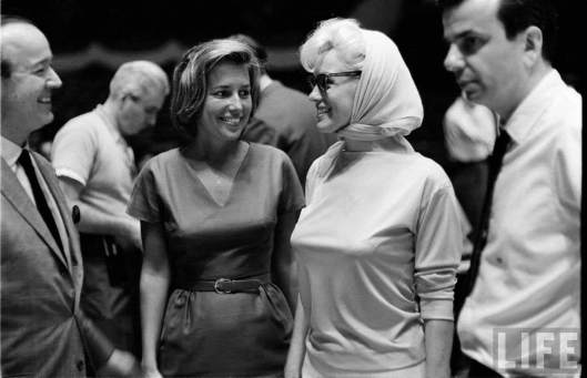 Rehearsing Marilyn's performance of 'Happy Birthday Mr President'