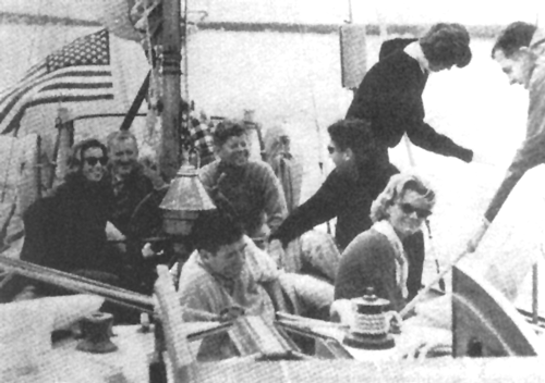With the Kennedys at Hyannisport later that month
