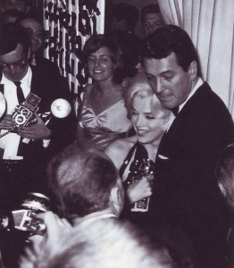 Pat with Marilyn and Rock Hudson