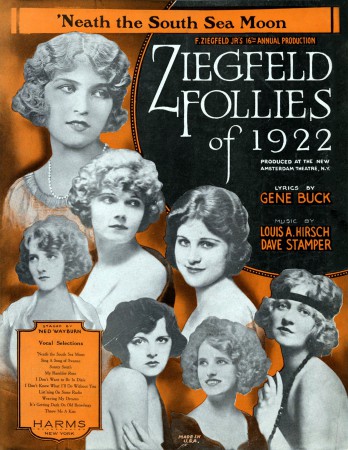 Ziegfeld Sheet Music - Ziegfeld Follies of 1922 ('Neath The South Sea Moon)