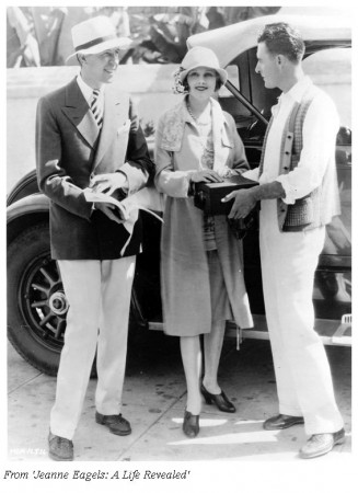 Monta Bell with Jeanne Eagels and John Gilbert, 1927