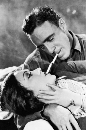 Swanson with co-star and director Raoul Walsh